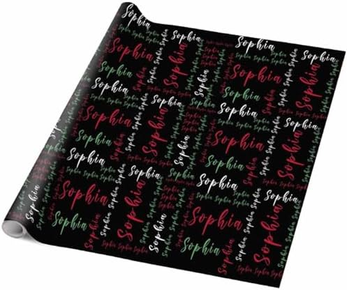 AOFUN Personalized Wrapping Paper with Name/Text Wrapping Paper Roll with Printed Name Christmas Wrapping Supplies Valentines Paper 3 Rolls 58" x 23" - Image 5