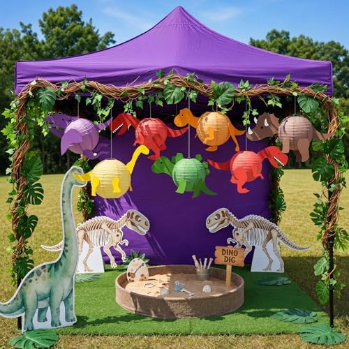 Baquler 12 Pcs Dinosaur Paper Lanterns, 8 Inch Dinosaur Party Decorations, - Image 6
