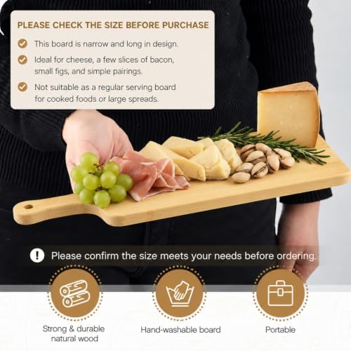 Ziliny 4 Sets Baby Shower Game Prizes Cheese Board Gift Sets, Bamboo Color - Image 3