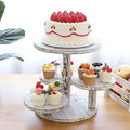 SwallowLiving 5 Tier Round Cupcake Tower Stand for 60 Cupcakes Wihte Wooden Cake Stands Farmhouse Tiered Tray Decor Cupcake Display for Birthday Graduation Baby Shower Tea Party and Wedding by SwallowLiving