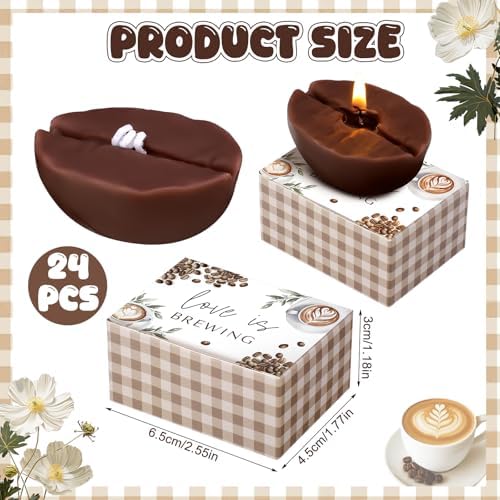 Pangda 24 Sets Love is Brewing Coffee Candles Gift Bridal Shower Favors - Image 2