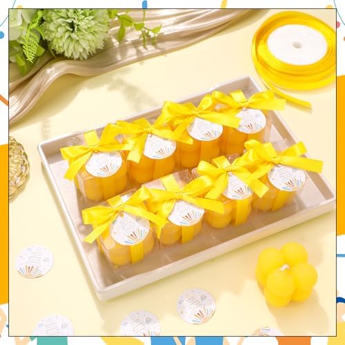 MTLEE 24 Sets Yellow Baby Shower Party Favors Small Bubble Candle - Image 2