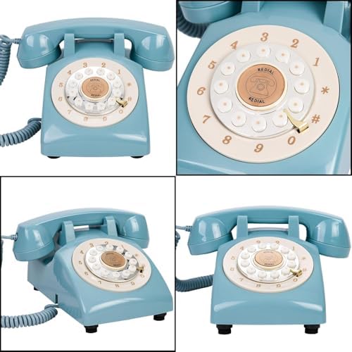 Audio Guest Book Wedding Phone,32GB Memory Customized Audio Messages, Volume Adjustable, with Message Replay Feature, Suitable for All Kinds of Party(Blue+Golden Sign) - Image 6