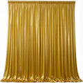 Golden Brown Satin Backdrop Curtains 4 Panels - Glitter Photo Drapes for Baby Shower, 20x10FT Shimmer Back Drop Cloth, Wrinkle Free for Wedding Birthday Christmas Party Decorations by WishCare
