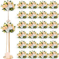 Hotop 24 Pcs Silk Rose Flower Balls,Champagne, White by Hotop