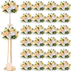 Hotop 24 Pcs Silk Rose Flower Balls,Champagne, White by Hotop