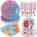 Suclain 150 Pcs 6 7 Birthday Party Tablewear, Six Seven Birthday Decoration by Suclain