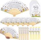 Threehoney 25 Pack Bee Baby Shower Favors with Paper Fans, Tags and Bags by Threehoney