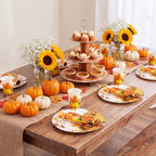 250 Pcs Marple Leaves Fall Party Supplies, Paper Plates Napkins and Cups - Image 5