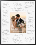 Signature Picture Frame 16x20, Aluminum Signable Frame with Glass, Black by FLYJOE