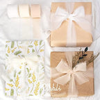 Ribbli White Chiffon Ribbon 1-1/2 inch x 20 Yard Handmade Fringe Chiffon Silk Ribbon, White Ribbon for Wedding Invitations, Bridal Bouquets Wrapping, Flower Arrangement Decoration (Pack of 2) - Image 3