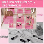 Geelin 6 Pcs Acrylic Risers Cube Stands, Clear Pink, 3 to 8 Inch, Square - Image 4
