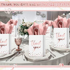 Tinlade 30 Pcs Thank You Gift Bags Small with Tissue,Rose Gold - Image 5