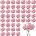 WEISPARK 100PCS Artificial Hydrangea Flowers, Fake Flowers Silk Hydrangea Full Flowers Heads with Stems for Wedding Home Party Shop Baby Shower Decor (Baby Pink) by WEISPARK