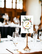 Watercolor Floral Design Table Number Cards Double Sided Party Table Numbers for Reception Baby Shower Anniversary Birthday Bridal Party 5x7 100 Pcs - Image 2