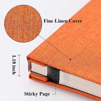 Vienrose Large Photo Album Self Adhesive for 4x6 8x10 10x12 Pictures Magnetic Scrapbook Album DIY 13" X 12.6" 60 Blank Pages with A Metallic Pen - Image 3