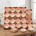 SiliFine 24 Pcs Daisy Party Favors for Guests Small Ceramic Bowl Bulk Gifts Set 3.3 Inch Floral Design Mini Dipping Sauce Dish with Card Box for Bridal Pooja Baby Shower Birthday Guest Gift by SiliFine