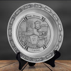 Let's Make Memories Personalized Pewter Baby Plate - Welcome Newborn - Celebrate New Baby - Nursery Decor - Customize Name, Weight, Length, Birthdate, Time of Birth - 9" Dia - Image 2