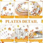 Funnymoom 452 Pcs Fall Pumpkin Party Supplies Tableware Set for 50 Guests - Image 2