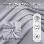 20 ft x 10 ft Wrinkle Free Silver Backdrop Curtain for Parties, Polyester Silver Grey Backdrop Drapes 4 Panels 5x10ft for Baby Shower Photoshoot Engagement Wedding Birthday Photography Background - Image 6