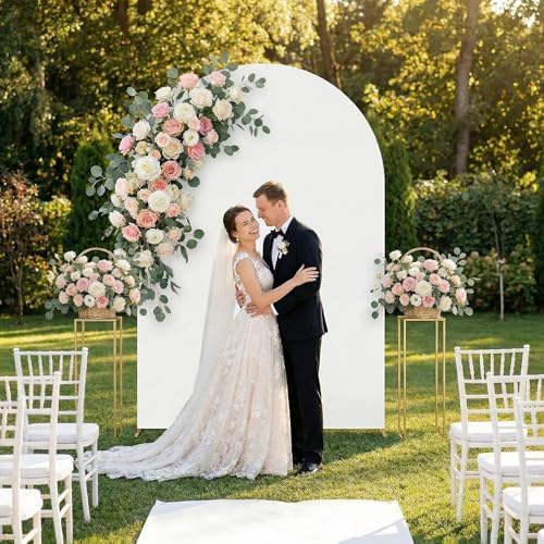 Arttown 7.2F Metal Arch Backdrop Stand and White Arch Cover Set White - Image 3