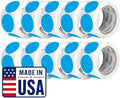 Perco Light Blue Perforated Round Circle Dot Sticker 2-Inch Labels — 10 Rolls, 5,000 Stickers - Product Info Labels, Storage Tags & Clean Organization, Strong Adhesive—Made in USA by Perco