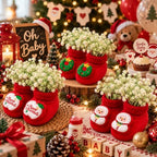 18 PCS Christmas Baby Shower Decorations, Table Decor, Wearable Booties - Image 2