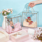 BENECREAT 20-Pack Transparent Favor Boxes, 7.87x7.87x3.54 Inch PET Plastic Gift Boxes with Gold Border, Durable Rectangle Party Box for Weddings Birthdays Parties - Image 3