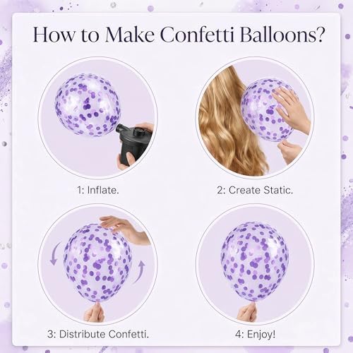 Balloon Column Kit Set of 2 With Balloons Included - with Base, and Pole,Balloon Tower Backdrop Decoration for Wedding, Baby Shower, Birthday Party, or Bachelorette Parties (Enigmatic Purple) - Image 6