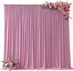10x12ft Rose Pink Backdrop Curtains, Dusty Pink Drapes for Backdrop Draping Fabric for Wedding Party Bridal Baby Shower Prom Birthday Graduation 5x12FT, 2 Panels - Image 7