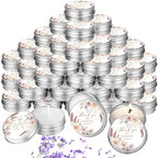 MTLEE 50 Pcs Boho Beige Floral Wedding Candles Gift Favors for Guests 1 oz by MTLEE