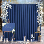 Navy Blue Backdrop Curtains - Wrinkle-Free Polyester Photography Drapes for Wedding, Baby Shower, Birthday, Graduation Party Decorations - 32 X 10FT - Image 7