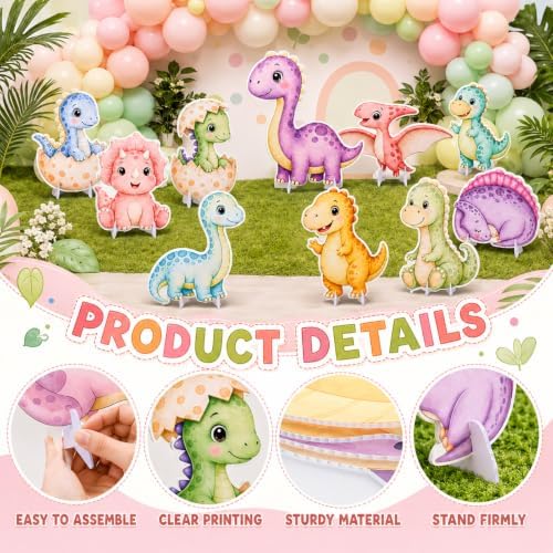 chiazllta 10Pcs Dinosaur Baby Shower Decorations Large Dinosaur Cardboard Cutout Hatching Soon Baby Shower Decoration Cardboard Standup Centerpiece for Kids Birthday Party Backdrop Photo Booth Props - Image 3