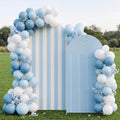 Baby Blue 2 Set Striped & Solid Ripple Arch Backdrop Cover Decor by Unknown