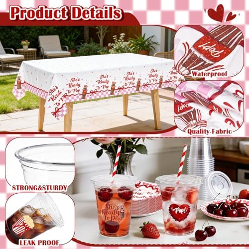 Ready to Pop Party Tableware and 16oz Disposable Cups with Lid- Serve 48 - Image 3