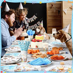 Potchen 452 Pcs Dog Birthday Plates Napkins Party Supply, Colorful - Image 5