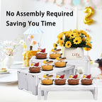 3-Tier Wooden Cupcake Stand & Display Risers, Multi-Tier Display Stand for Food, Desserts, & Collections - Image 5