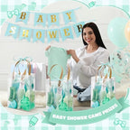 74Pcs Baby Shower Prizes for Game Winners Baby Shower Favors Gifts including Headband Hair Brush Jewelry Box with Gift Bag for Baby Shower Game Prizes Wedding Bridal Shower Favors (Green) - Image 5