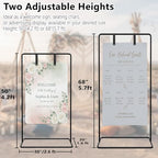 Wedding Welcome Sign Stand, Black Easel - Image 4
