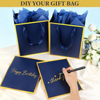Addblu 50 Pack Bulk Luxury Gift Bags with Handles & 50 Tissue Papers - Image 5