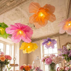 Vihose 6 Pcs Large Flower Paper Lanterns Tea Party Decorations by VIHOSE