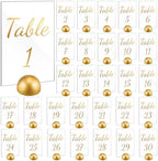 AceOrbit 30 Pack Acrylic Table Numbers 1-30 Gold with Stands,Classic by Unknown