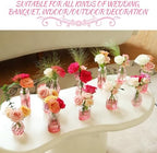 Pink Vase, Glass Bud Vases Set of 12, Small Pink Glass Vases for Flowers Colored Ribbed Flower Vase for Decor Bud Vase in Bulk Vintage Decor Bridal Shower Wedding Centerpieces Home Table Decoration - Image 7