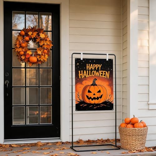 Black Wedding Sign Stand, Adjustable Height Welcome Poster Easel Stand - Image 4