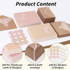 600 PCS Thank You Cards with Envelopes and Stickers, 3.5 x 5 Inch - Image 5