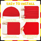 3 Pcs Cartoon Mouse Arch Backdrop Cover Red Yellow Black Dot Background - Image 3
