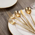 WELLIFE 300 Pcs Gold Plastic Silverware,Plastic Utensils Heavy Duty - Image 3