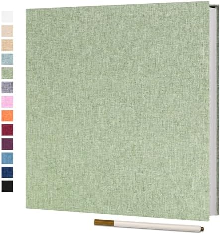 Vienrose Large Photo Album Self Adhesive for 4x6 8x10 10x12 Pictures Scrapbook Album DIY Scrap Book 40 Sticky Pages with A Metallic Pen 13"x12.6"40 Pages by Vienrose