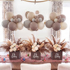 3 Set Boho Neutral Baby Shower Table Decor Set Include Balloon Letter Boxes Dried Pampas Grass Bouquet Neutral Table Centerpieces Decor for Boho Baby Shower Gender Reveal Party Supply - Image 2