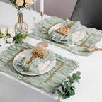 LZY 60 Pack Gauze Cheesecloth Napkins 20x20 Inch Dinner Cloth Napkins, Soft Boho Table Napkins Rustic Wrinkled Cheese Cloth Napkins Bulk for Wedding Party Baby Shower Event Decor (Sage Green) - Image 6